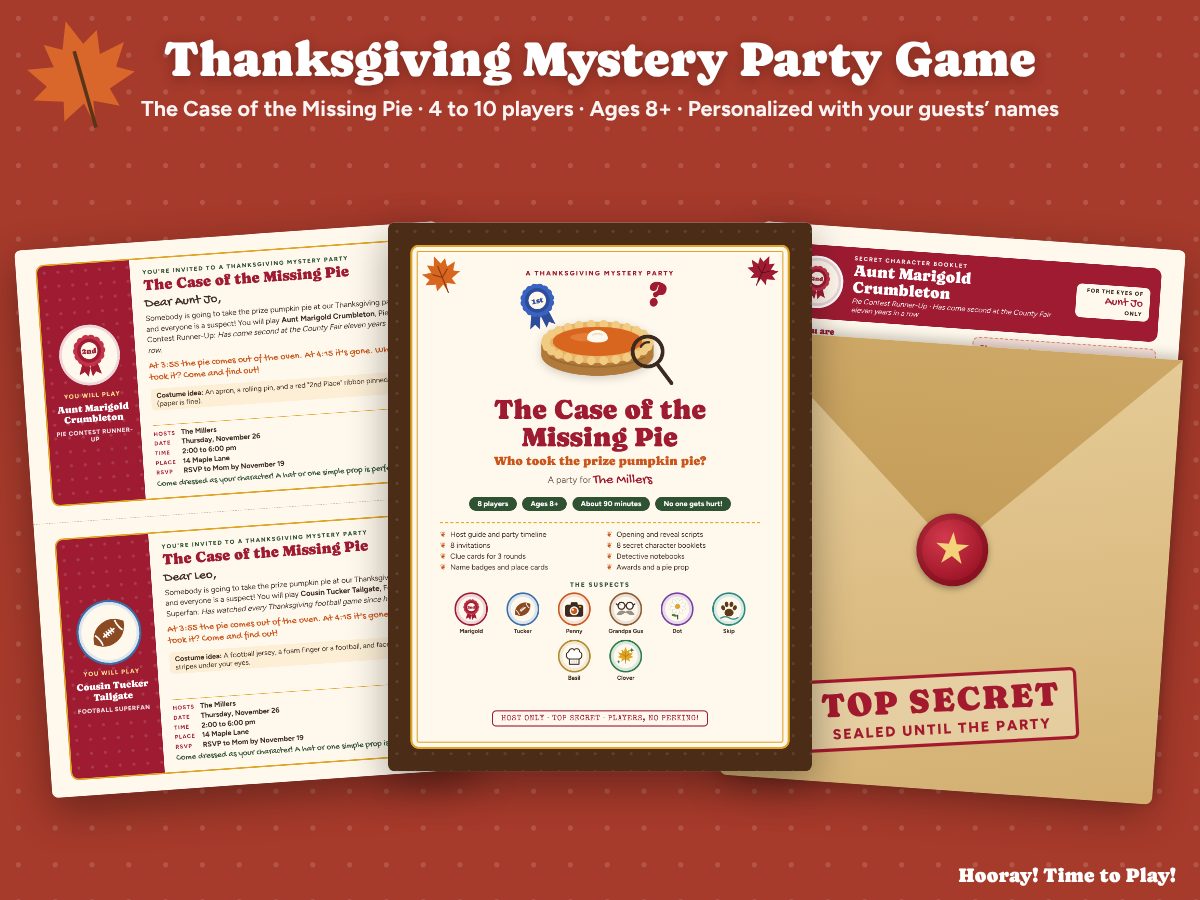 Thanksgiving Mystery Party Game